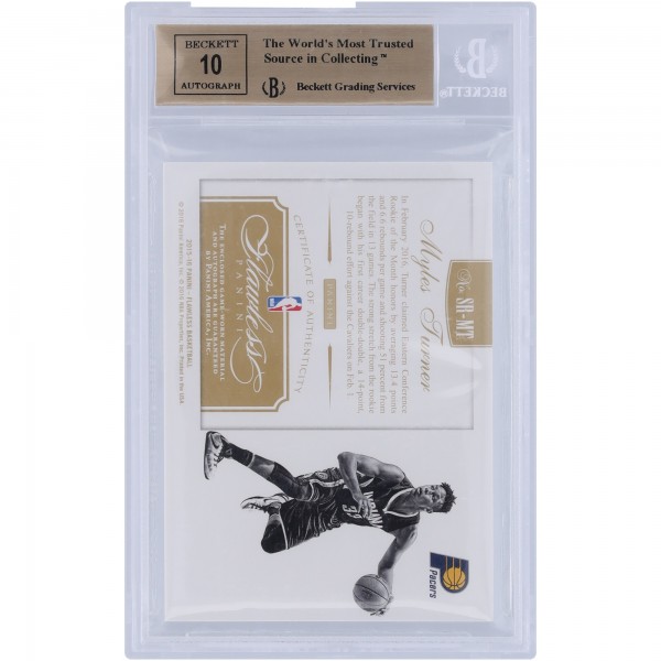 Myles Turner Indiana Pacers Autographed 2015-16 Panini Flawless Quad-Color RPA #SR-MT #12/25 BGS Authenticated 9.5/10 Rookie Card - 9.5,9,9.5,9.5 Subgrades