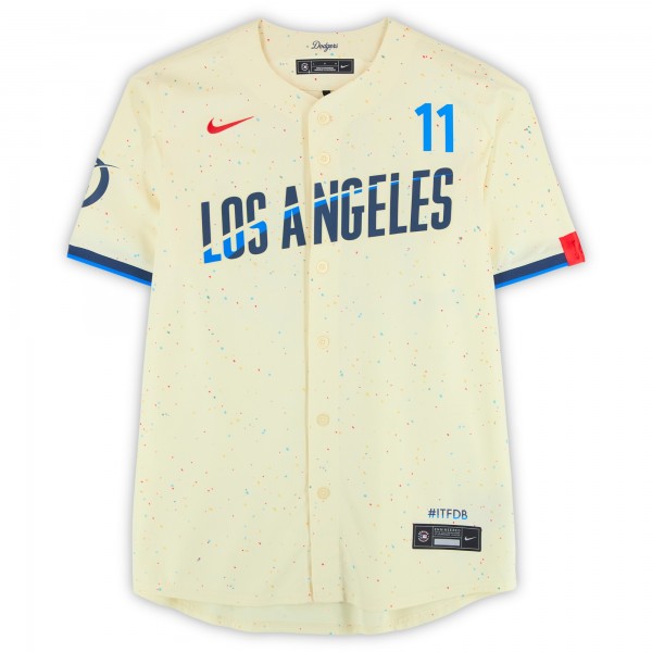 Roki Sasaki Los Angeles Dodgers Autographed Fanatics Authentic Cream Nike City Connect Limited Jersey