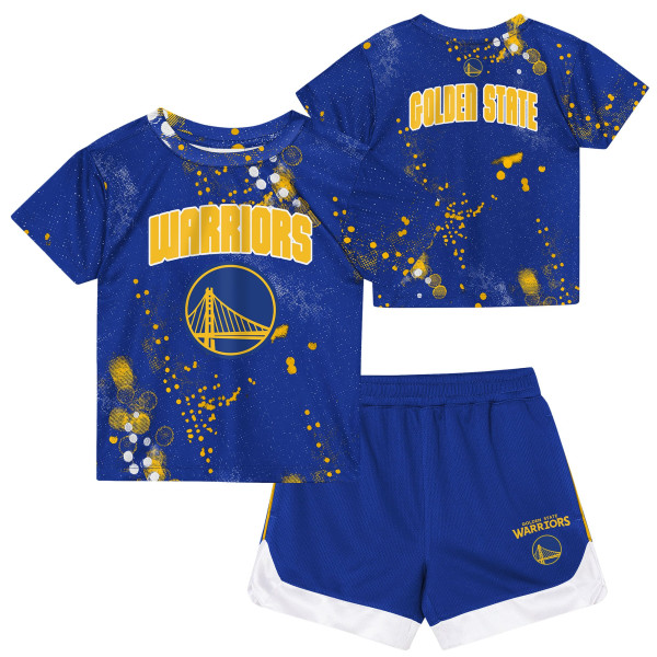 Футболка для дошкольника Golden State Warriors Outerstuff Royal Home Plate & Shorts Set