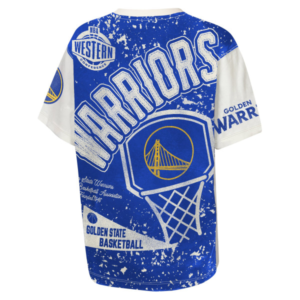 Детская футболка Golden State Warriors Outerstuff White Top All-Over-Print