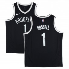 Игровая джерси DAngelo Russell Brooklyn Nets Autographed Fanatics Authentic Black Nike Icon Edition Swingman