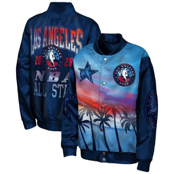 Подростковая Outerstuff Navy 2026 NBA All-Star Game Premium Lightweight Full-Snap Varsity Jacket