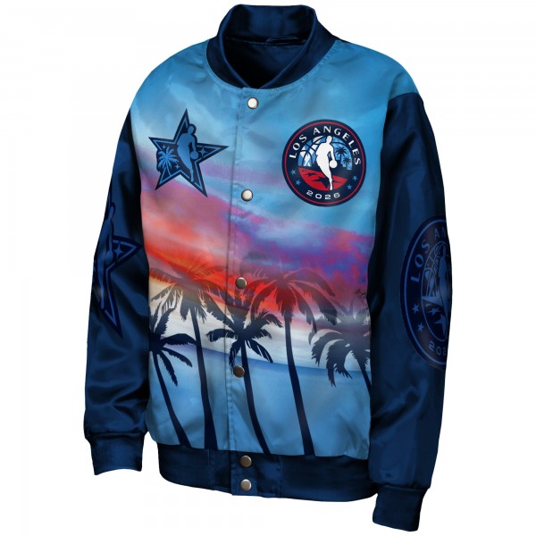 Подростковая Outerstuff Navy 2026 NBA All-Star Game Premium Lightweight Full-Snap Varsity Jacket