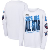 Подростковая Outerstuff White 2026 NBA All-Star Game Long Sleeve T-Shirt