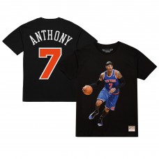 New York Knicks Carmelo Anthony Black Ultimate Player Name & Number T-Shirt