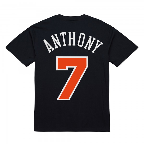 New York Knicks Carmelo Anthony Black Ultimate Player Name & Number T-Shirt