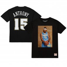 Denver Nuggets Carmelo Anthony Black Rookie Photo Name & Number T-Shirt