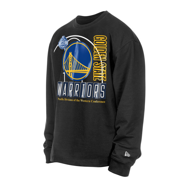 Свитшот Golden State Warriors New Era Black Leisure Collection Stretch Fleece