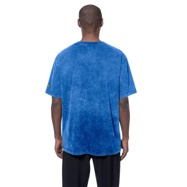 Футболка Golden State Warriors New Era Royal Oversized Throwback Collection Mineral Wash
