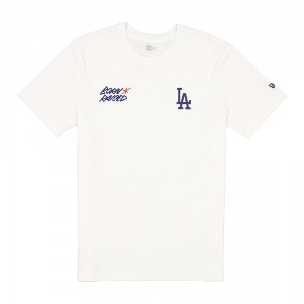 Los Angeles Dodgers New Era Born x Raised White Script T-Shirt