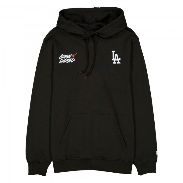 Los Angeles Dodgers New Era Born x Raised Black Script Hoodie