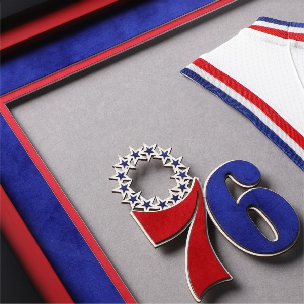 Tyrese Maxey Philadelphia 76ers Autographed Fanatics Authentic Deluxe Framed White Nike 2024-25 City Edition Swingman Jersey