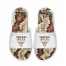 Unisex Chicago Bulls ISlide White Stacked Snake Gel Slide Sandals