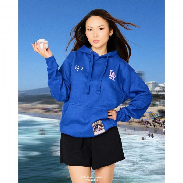 Los Angeles Dodgers Mitchell & Ness x BLACKPINK Royal Pullover Hoodie - Limited Edition