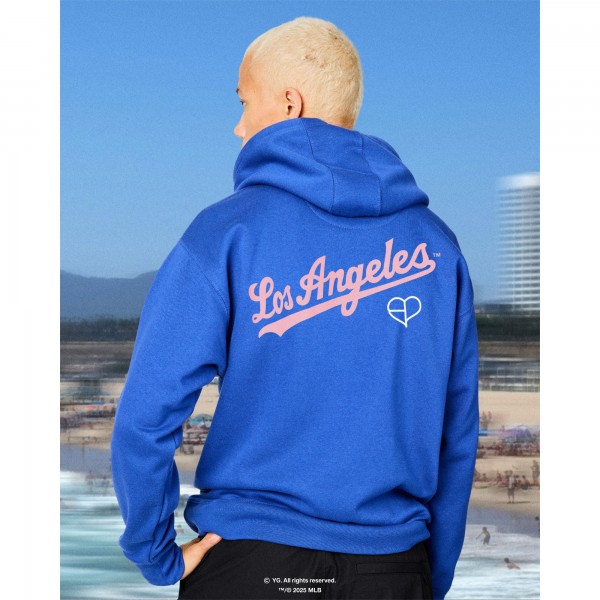 Los Angeles Dodgers Mitchell & Ness x BLACKPINK Royal Pullover Hoodie - Limited Edition