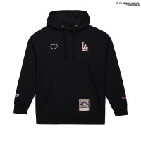 Los Angeles Dodgers Mitchell & Ness x BLACKPINK Black Pullover Hoodie - Limited Edition