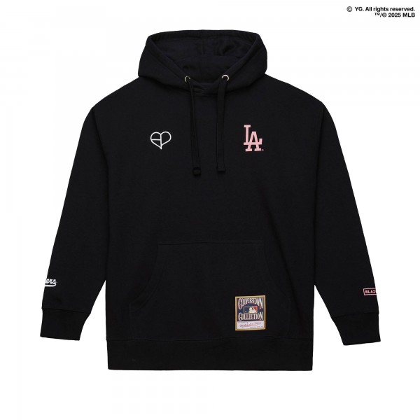 Los Angeles Dodgers Mitchell & Ness x BLACKPINK Black Pullover Hoodie - Limited Edition