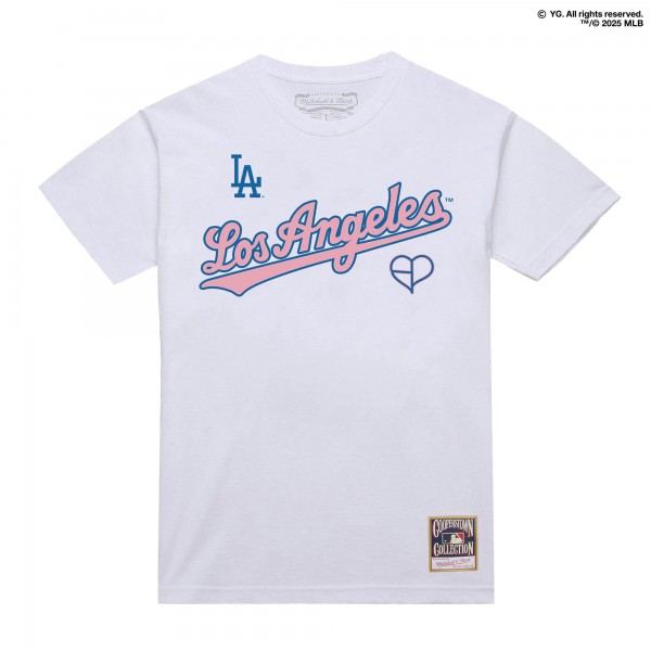 Los Angeles Dodgers Mitchell & Ness x BLACKPINK White T-Shirt - Limited Edition