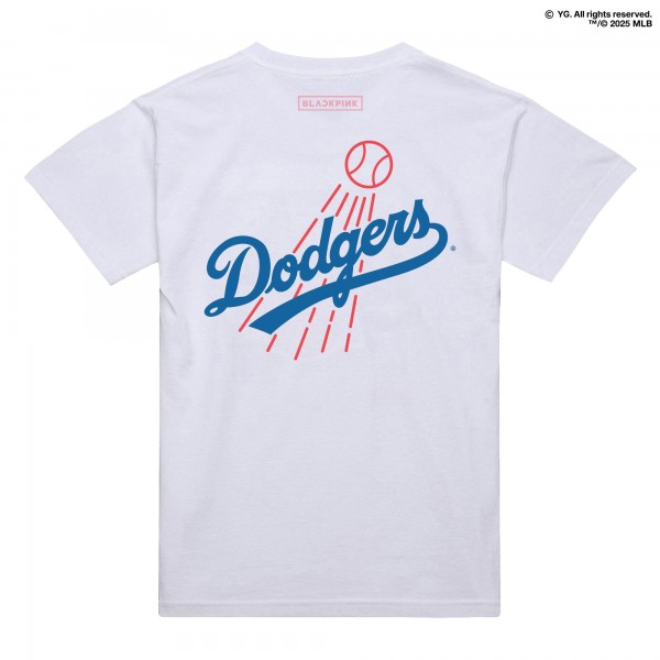 Los Angeles Dodgers Mitchell & Ness x BLACKPINK White T-Shirt - Limited Edition