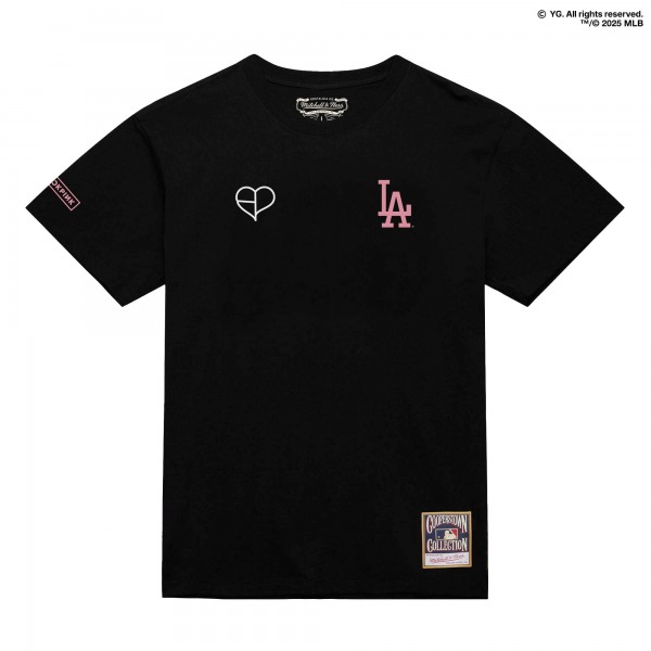 Los Angeles Dodgers Mitchell & Ness x BLACKPINK Black T-Shirt - Limited Edition