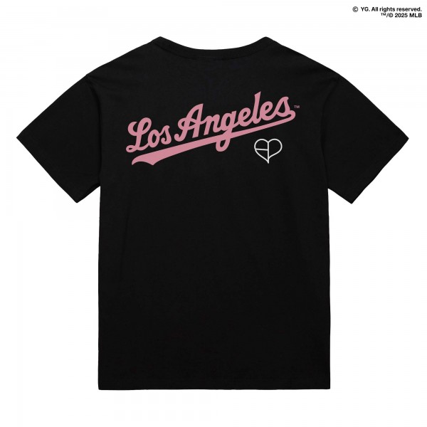 Los Angeles Dodgers Mitchell & Ness x BLACKPINK Black T-Shirt - Limited Edition