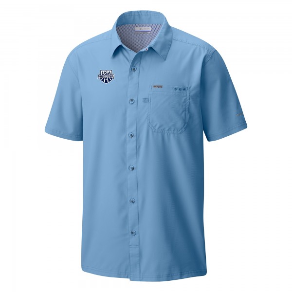 Рубашка с коротким рукавом USA Swimming Columbia Slack Tide - Blue