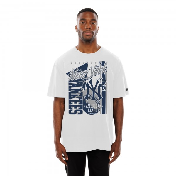 New York Yankees New Era White Big Graphic Domestic T-Shirt