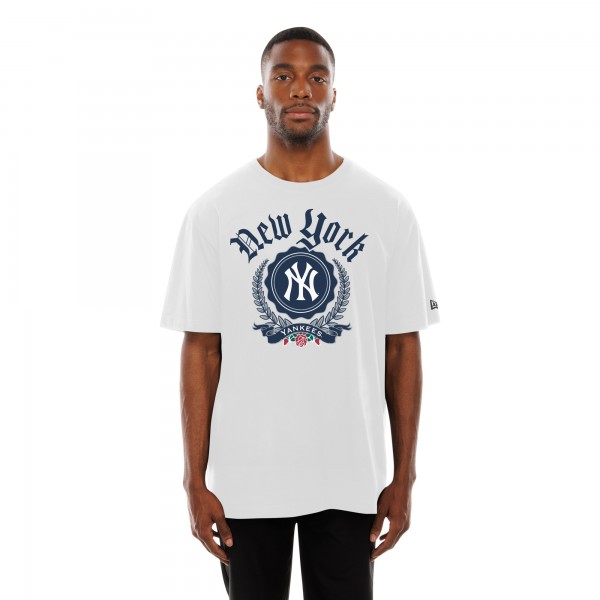 New York Yankees New Era White Fleur Domestic T-Shirt