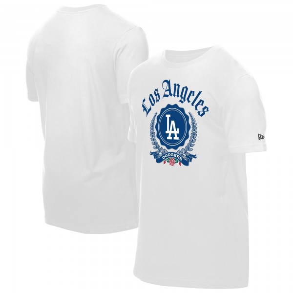 Los Angeles Dodgers New Era White Fleur Domestic T-Shirt