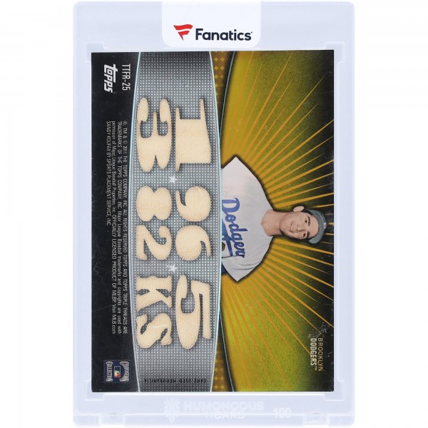 Sandy Koufax Los Angeles Dodgers 2011 Topps Triple Threads Multi Game-Used Relics #TTFR-25 #3/9 Card