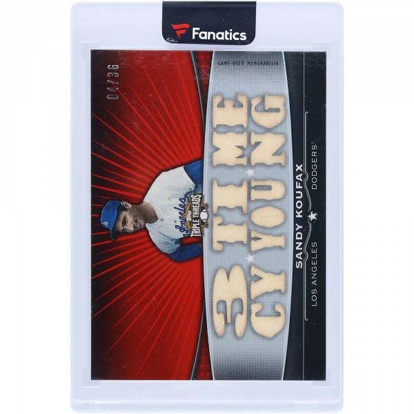 Sandy Koufax Los Angeles Dodgers 2011 Topps Triple Threads Multi Game-Used Relics #TTFR-25 #4/36 Card