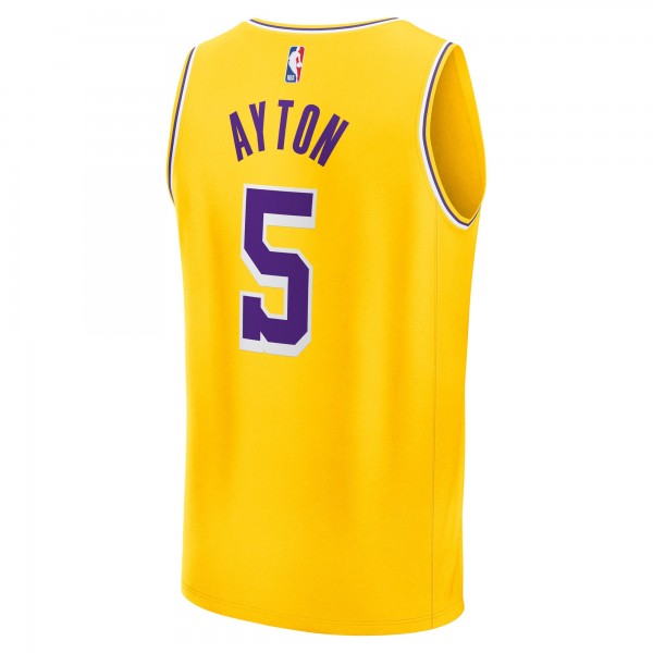 Подростковая Los Angeles Lakers Deandre Ayton Fanatics Gold Fast Break Replica Player Jersey - Icon Edition