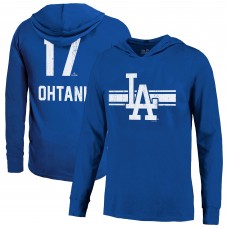 Los Angeles Dodgers Shohei Ohtani Majestic Threads Royal Lightweight Name & Number Hoodie
