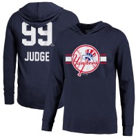 Толстовка New York Yankees Aaron Judge Majestic Threads Navy Lightweight Name & Number