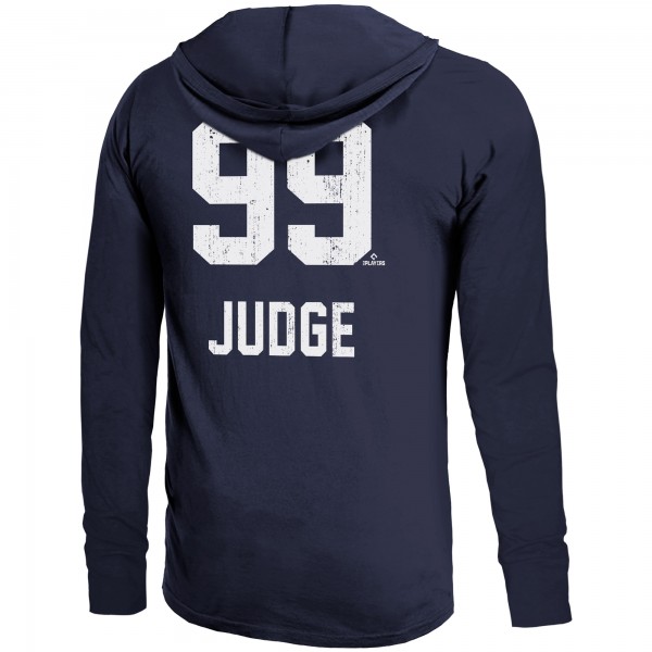 Толстовка New York Yankees Aaron Judge Majestic Threads Navy Lightweight Name & Number