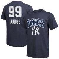 Футболка New York Yankees Aaron Judge Majestic Threads Navy Triblend Name & Number