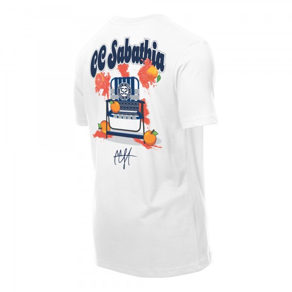 New York Yankees CC Sabathia New Era White 2025 National Baseball Hall of Fame Grapefruit Chair T-Shirt