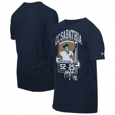 New York Yankees CC Sabathia New Era Navy 2025 National Baseball Hall of Fame Graphic T-Shirt