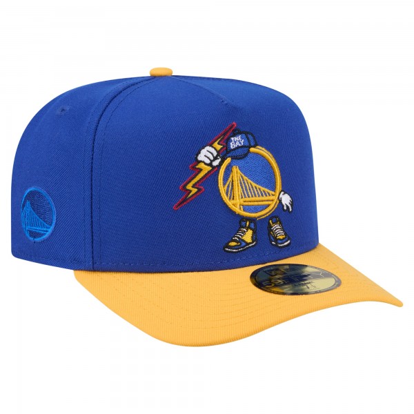 Бейсболка Golden State Warriors New Era Royal Injection Cartoon Logo A-Frame 59FIFTY