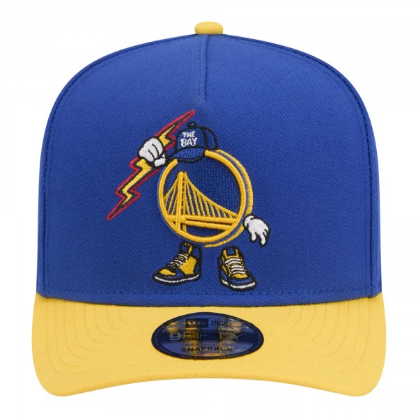 Бейсболка Golden State Warriors New Era Royal Injection Cartoon Logo A-Frame 9FIFTY