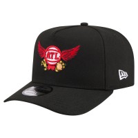 Бейсболка Atlanta Hawks New Era Black Injection Cartoon Logo A-Frame 9FIFTY