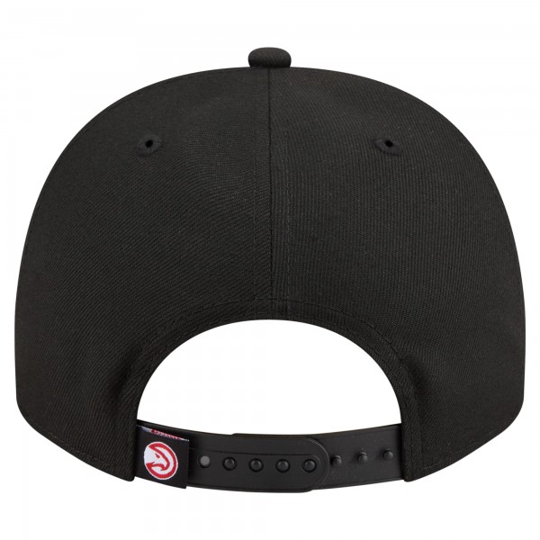 Бейсболка Atlanta Hawks New Era Black Injection Cartoon Logo A-Frame 9FIFTY