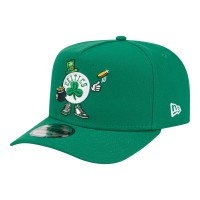 Бейсболка Boston Celtics New Era Kelly Green Injection Cartoon Logo A-Frame 9FIFTY