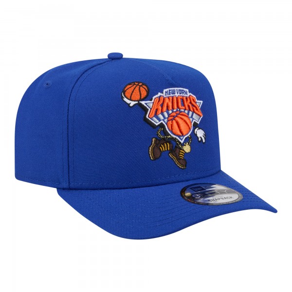 Бейсболка New York Knicks New Era Blue Injection Cartoon Logo A-Frame 9FIFTY