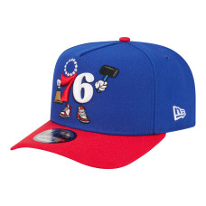 Бейсболка Philadelphia 76ers New Era Royal Injection Cartoon Logo A-Frame 9FIFTY