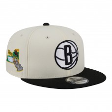 Бейсболка Brooklyn Nets New Era White Injection Localized 9FIFTY Snapback