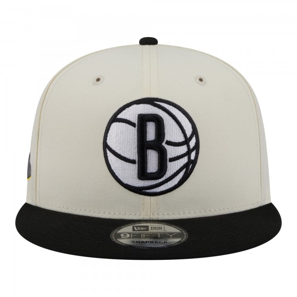 Бейсболка Brooklyn Nets New Era White Injection Localized 9FIFTY Snapback