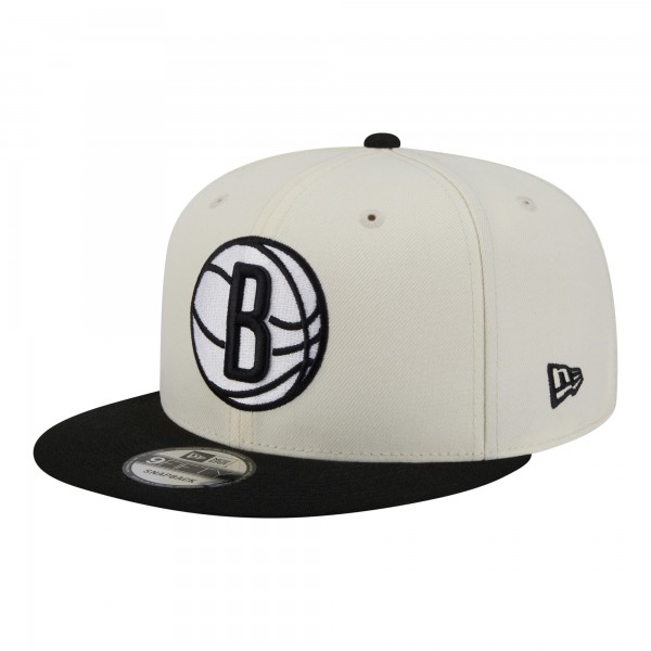 Бейсболка Brooklyn Nets New Era White Injection Localized 9FIFTY Snapback