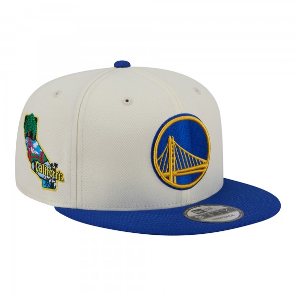 Бейсболка Golden State Warriors New Era White Injection Localized 9FIFTY Snapback