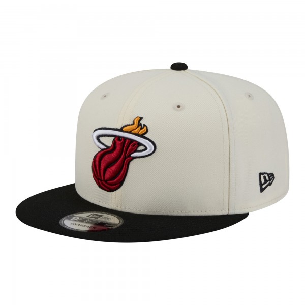 Бейсболка Miami Heat New Era White Injection Localized 9FIFTY Snapback